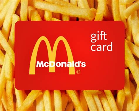 $100 Mcdonalds Gift Card